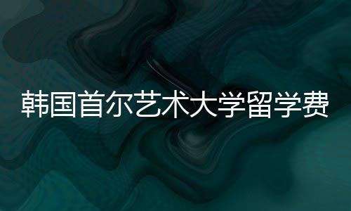 韩国首尔艺术大学留学费用多少？
